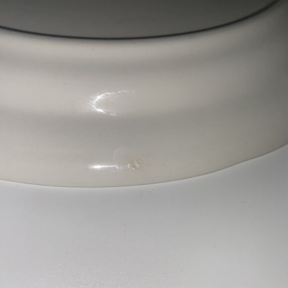 Santa Clara 12” White Glass Round Serving Tray - Picture 9 of 9